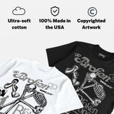 White Metallic 5s DopeSkill T-Shirt Broken Bones Graphic