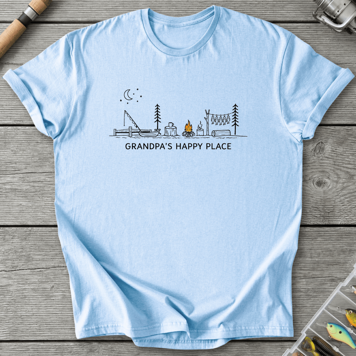 Grandpa Happy Place T-Shirt