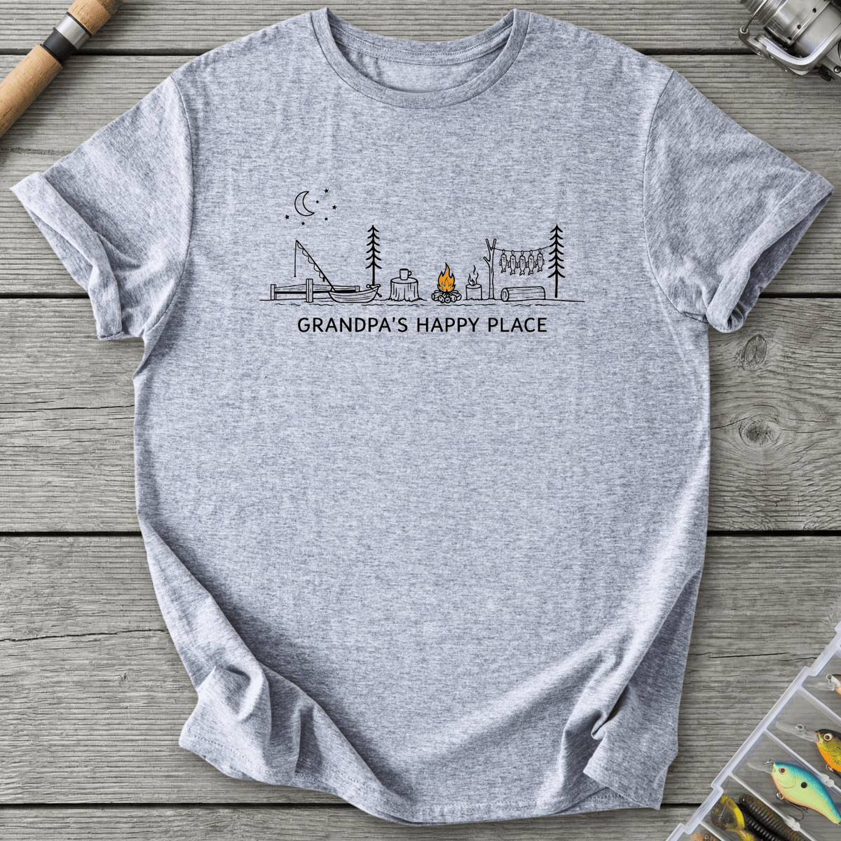 Grandpa Happy Place T-Shirt