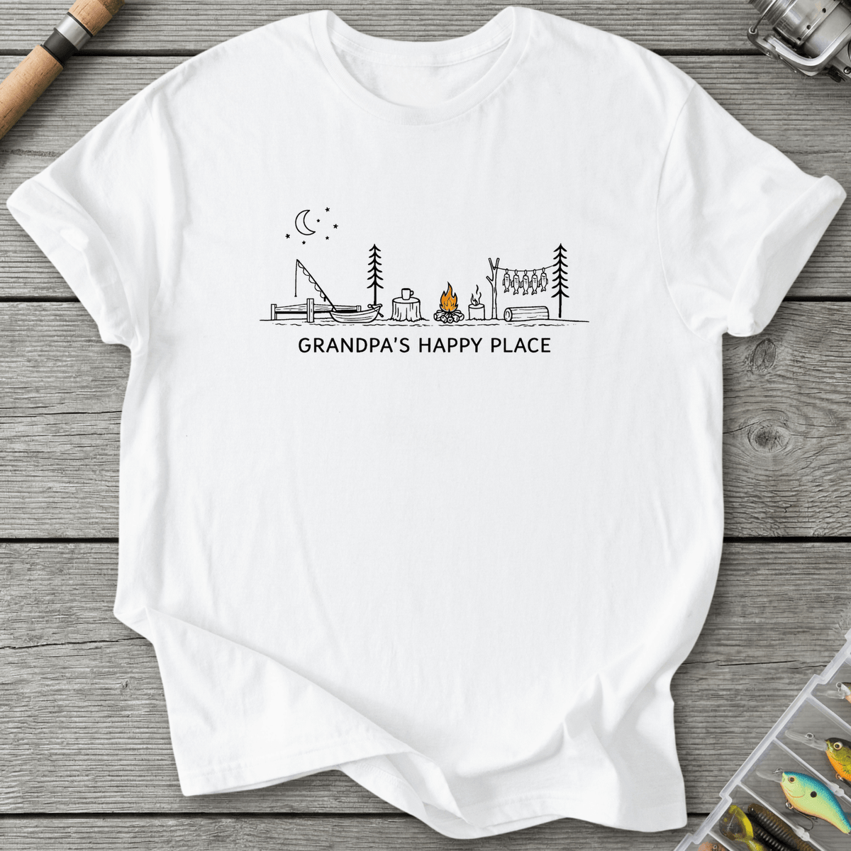 Grandpa Happy Place T-Shirt
