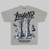 Grey Oversize Print 'Loyalty' DopeSkill Graphic T-shirt