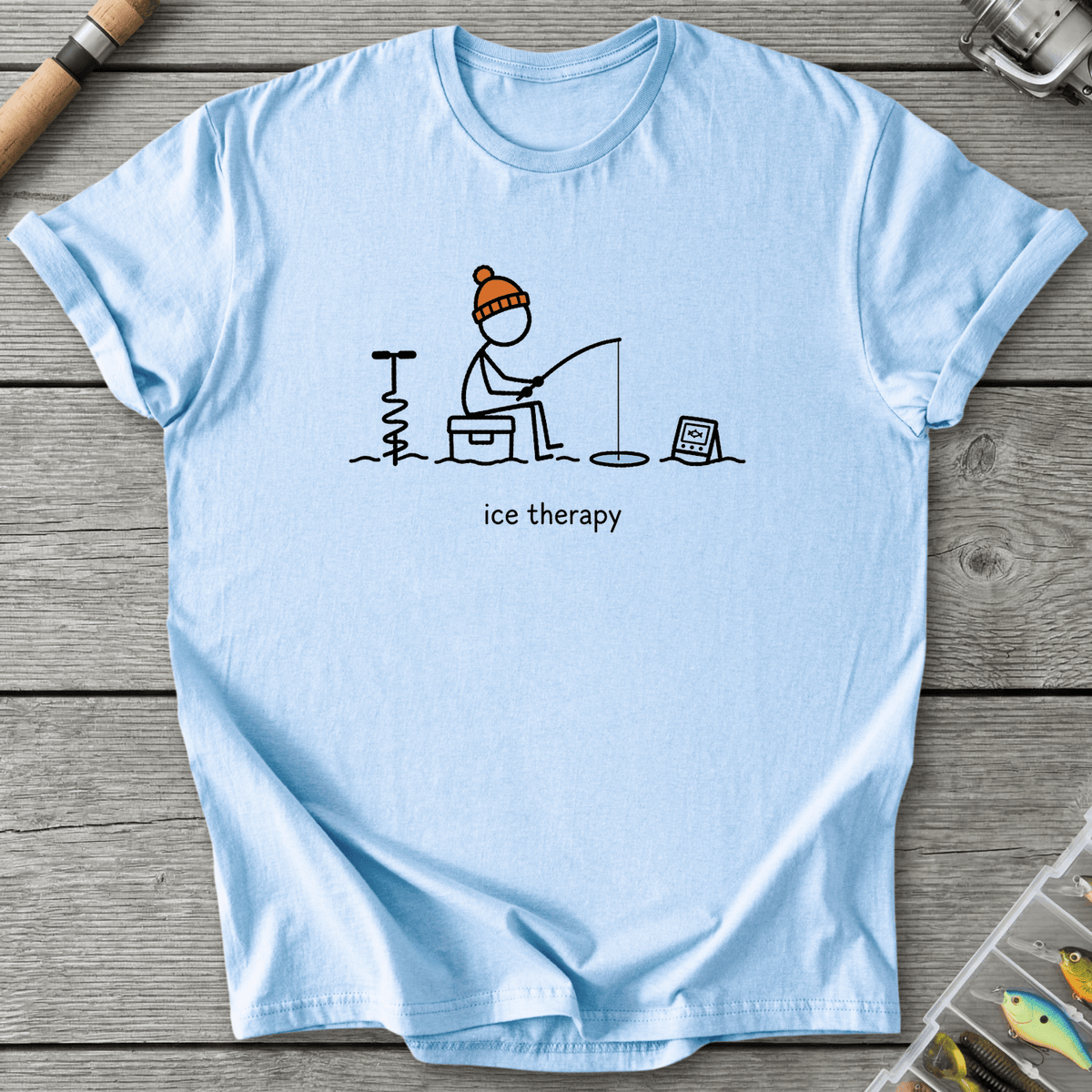Ice Fishing Therapy T-Shirt