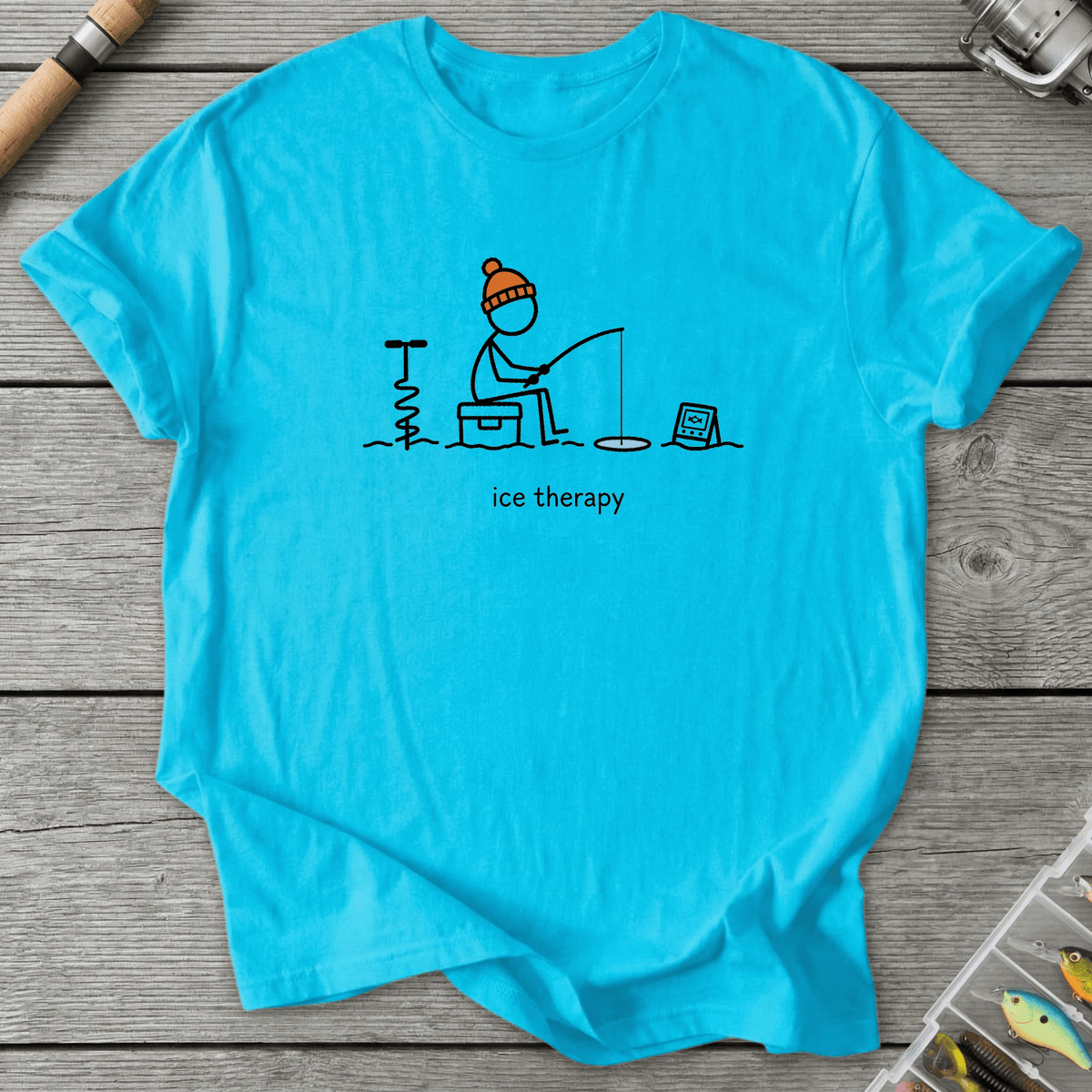 Ice Fishing Therapy T-Shirt