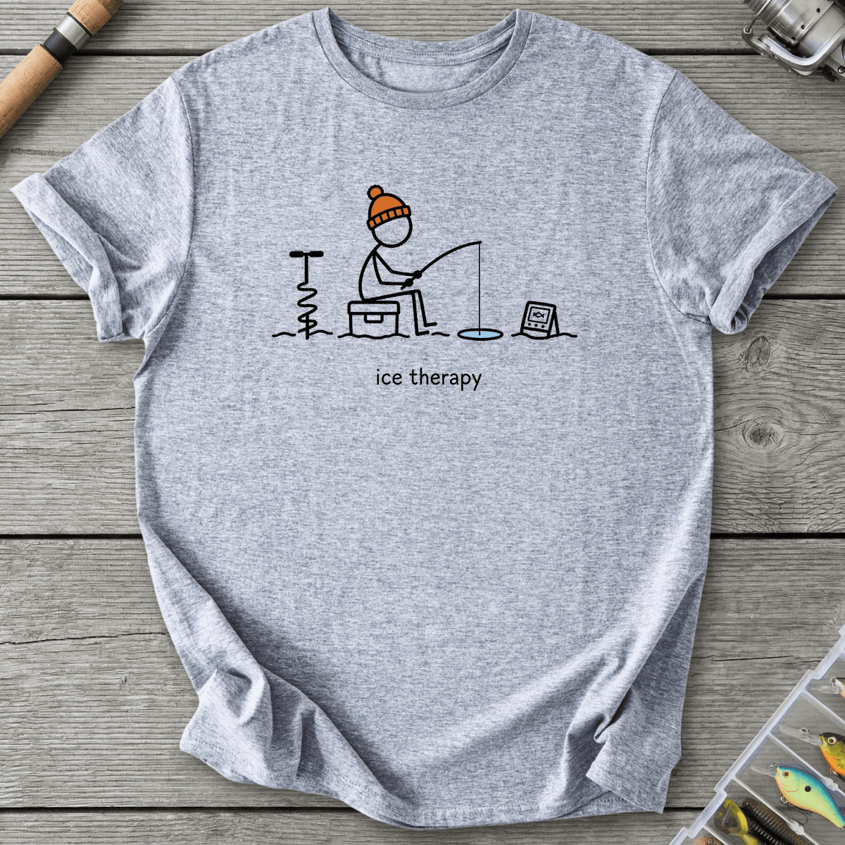 Ice Fishing Therapy T-Shirt
