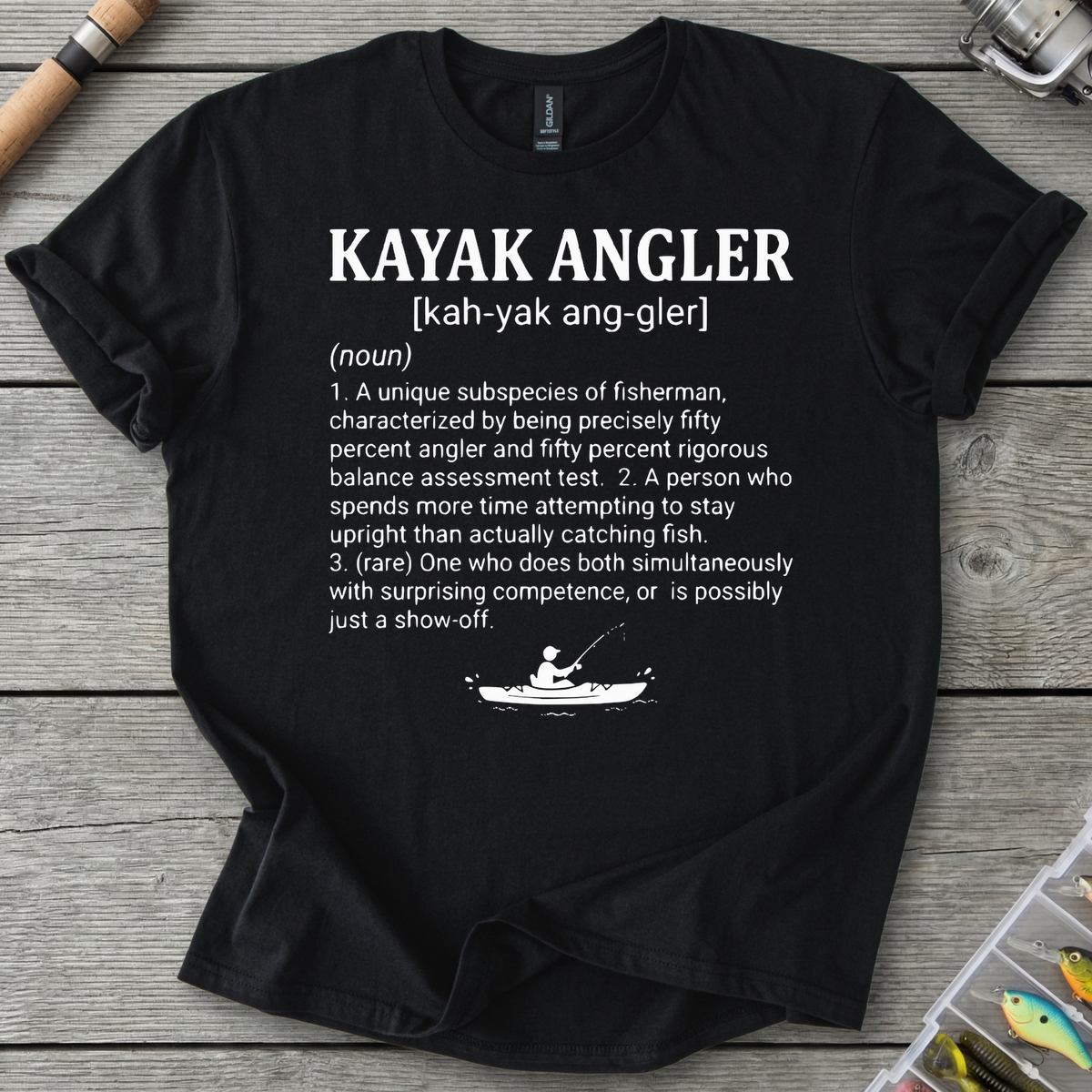 Kayak Angler Dictionary Definition T-Shirt