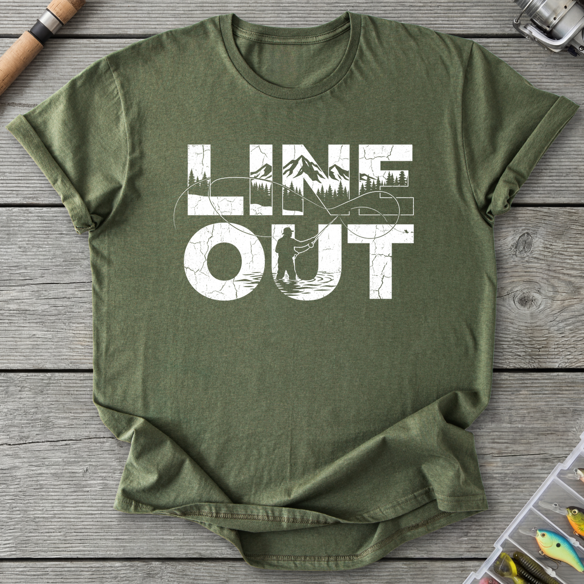 Line Out Fishing T-Shirt