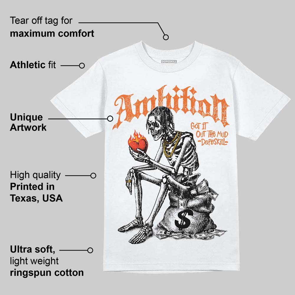 Orange Black White DopeSkill T-Shirt Ambition Graphic