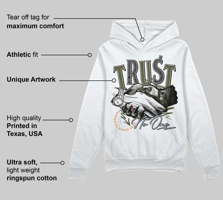 Olive 5s DopeSkill Hoodie Sweatshirt Trust No One Graphic