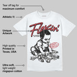 Fire Red “Black Tongue” 5s DopeSkill T-Shirt Flexin' Graphic