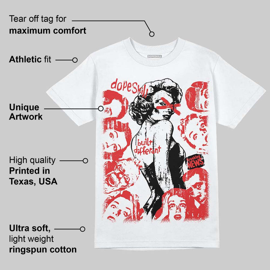 AJ 13 Chicago True Red Cherry DopeSkill T-Shirt Built Different Graphic