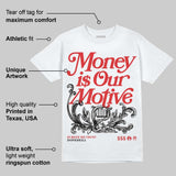 AJ 13 Chicago True Red Cherry DopeSkill T-Shirt Money Is Our Motive Typo Graphic