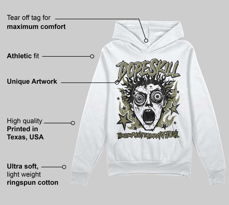 Olive Collection DopeSkill Hoodie Sweatshirt Root of Evil Graphic