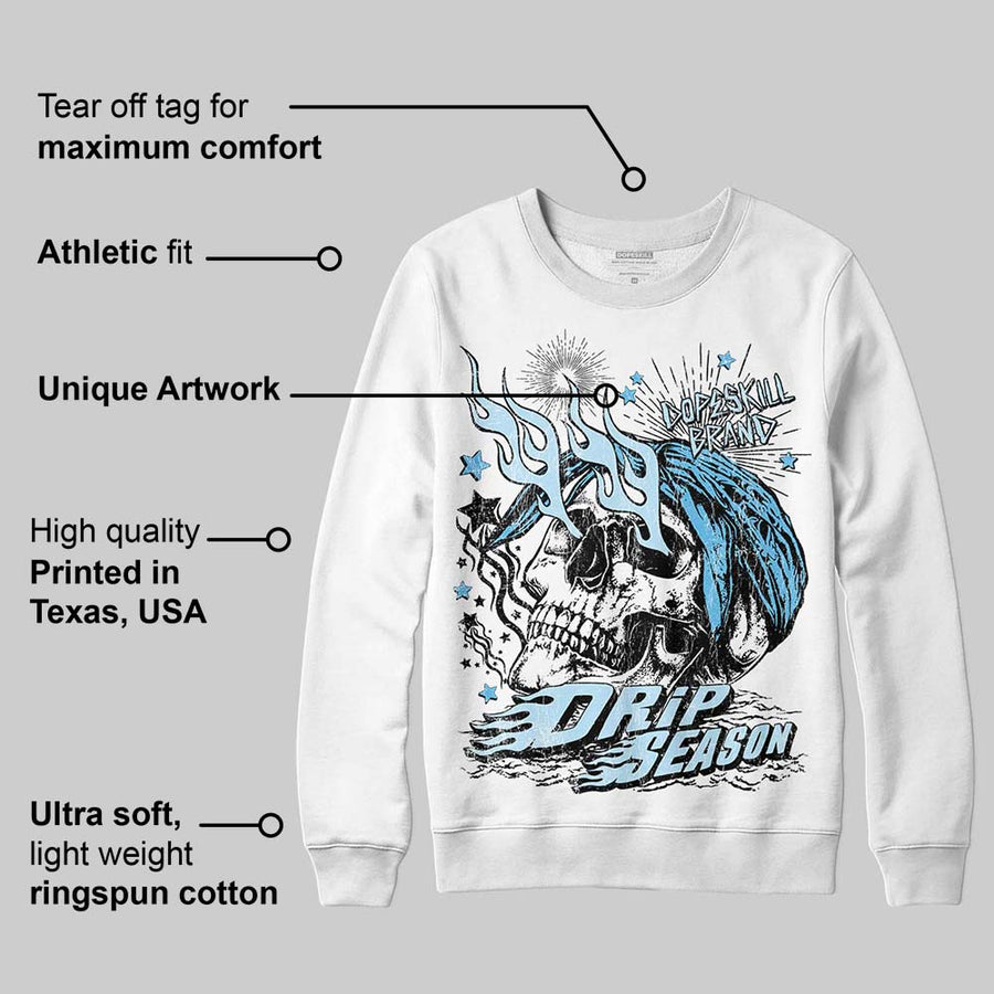 Legend Blue 11s DopeSkill Sweatshirt Drip Season Graphic