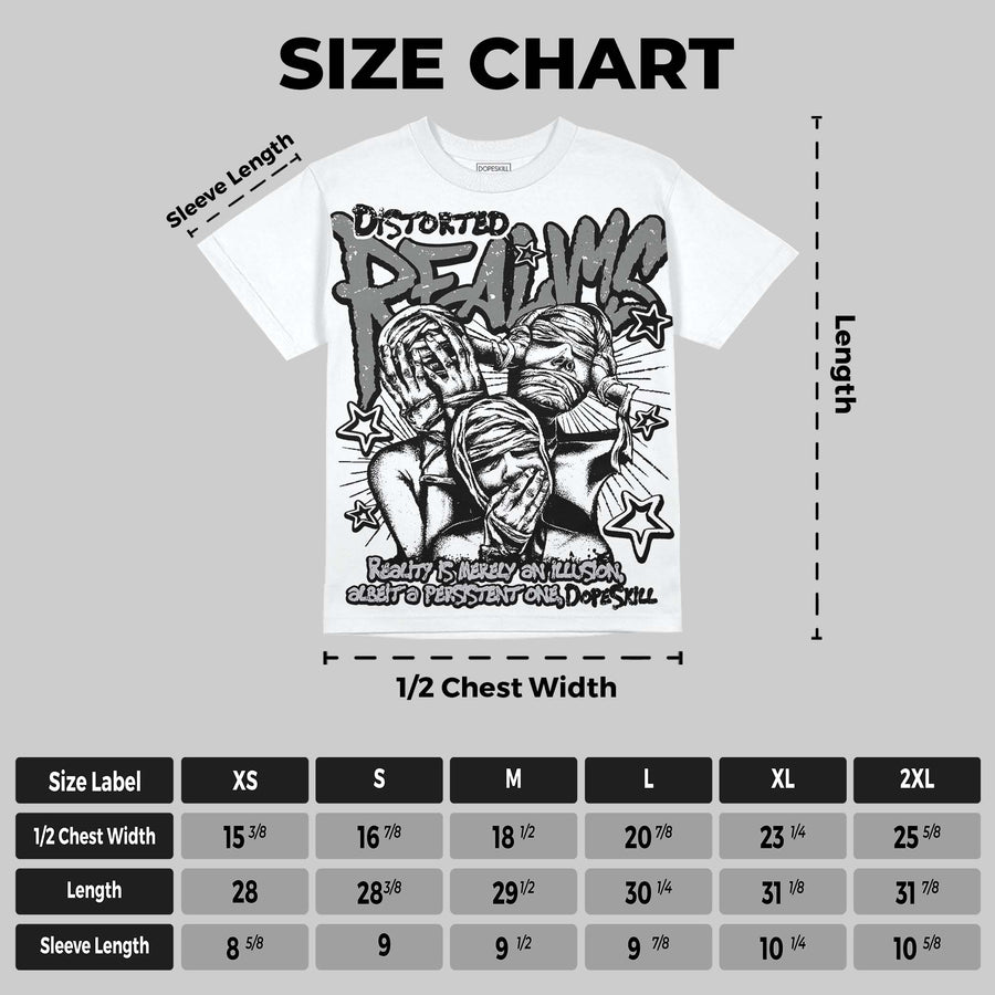 Grey Collection DopeSkill Oversize Print T-Shirt Distorted Realms Graphic
