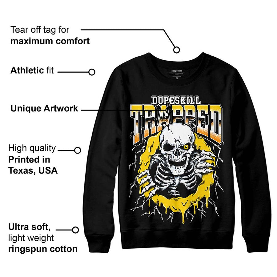 Yellow Ochre 6s DopeSkill Sweatshirt Trapped Halloween Graphic