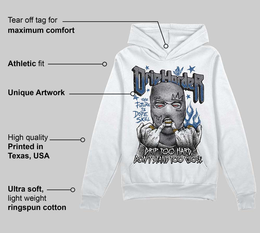 Flint Grey 9s DopeSkill Hoodie Sweatshirt Drip Harder Graphic