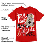 Red Collection DopeSkill Red T-shirt Real Ones Move In Silence Graphic