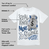 Flint Grey 9s DopeSkill T-Shirt Real Ones Move In Silence Graphic