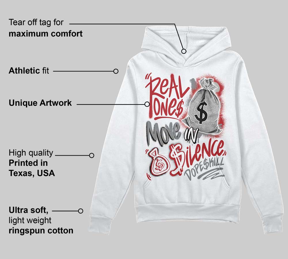 Bugs Bunny 8s DopeSkill Hoodie Sweatshirt Real Ones Move In Silence Graphic