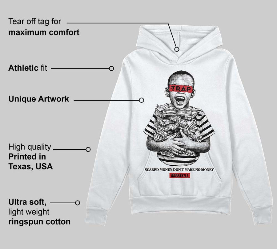 Flight Club 4s DopeSkill Hoodie Sweatshirt Scared Money Don't Make No Money Graphic