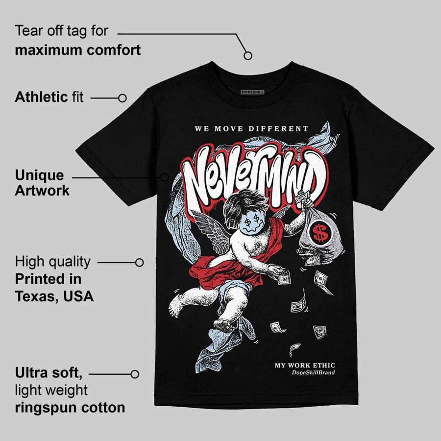 Black Metallic Reimagined 5s DopeSkill T-Shirt Nevermind Graphic