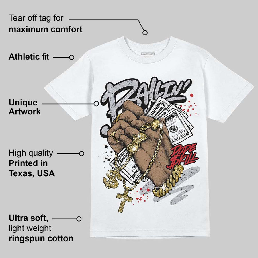 White Cement 4s DopeSkill T-Shirt Always Ballin' Graphic