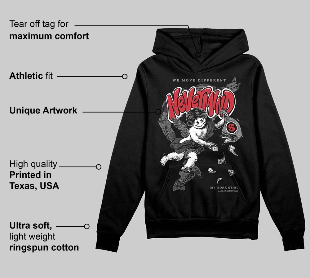 Black Cat 4s DopeSkill Hoodie Sweatshirt Nevermind Graphic