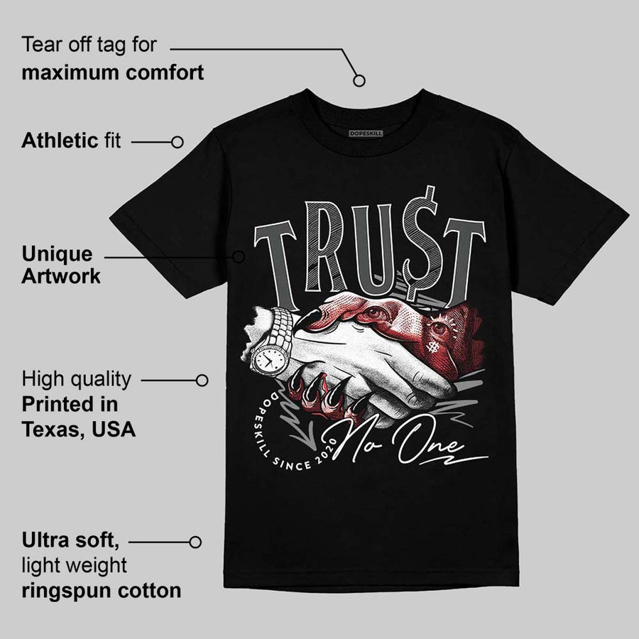 Black Cat 4s DopeSkill T-Shirt Trust No One Graphic
