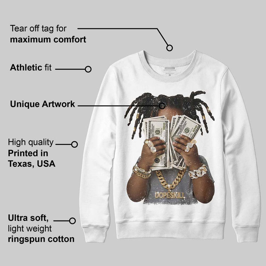 Flint Grey 9s DopeSkill Sweatshirt Rich Youth Graphic