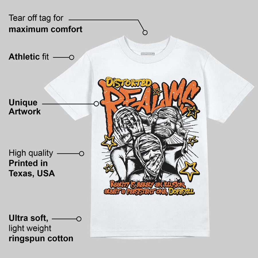 Orange Black White DopeSkill T-Shirt Distorted Realms Graphic