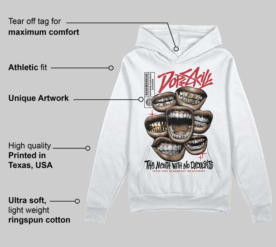 Flight Club 4s DopeSkill Hoodie Sweatshirt The Mouth With No Droughts Graphic