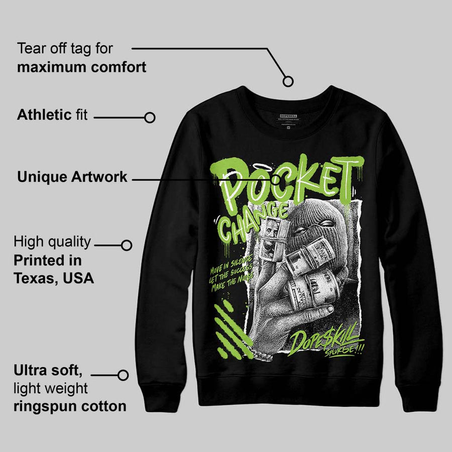 Neon Green Collection DopeSkill Sweatshirt Pocket Change Graphic