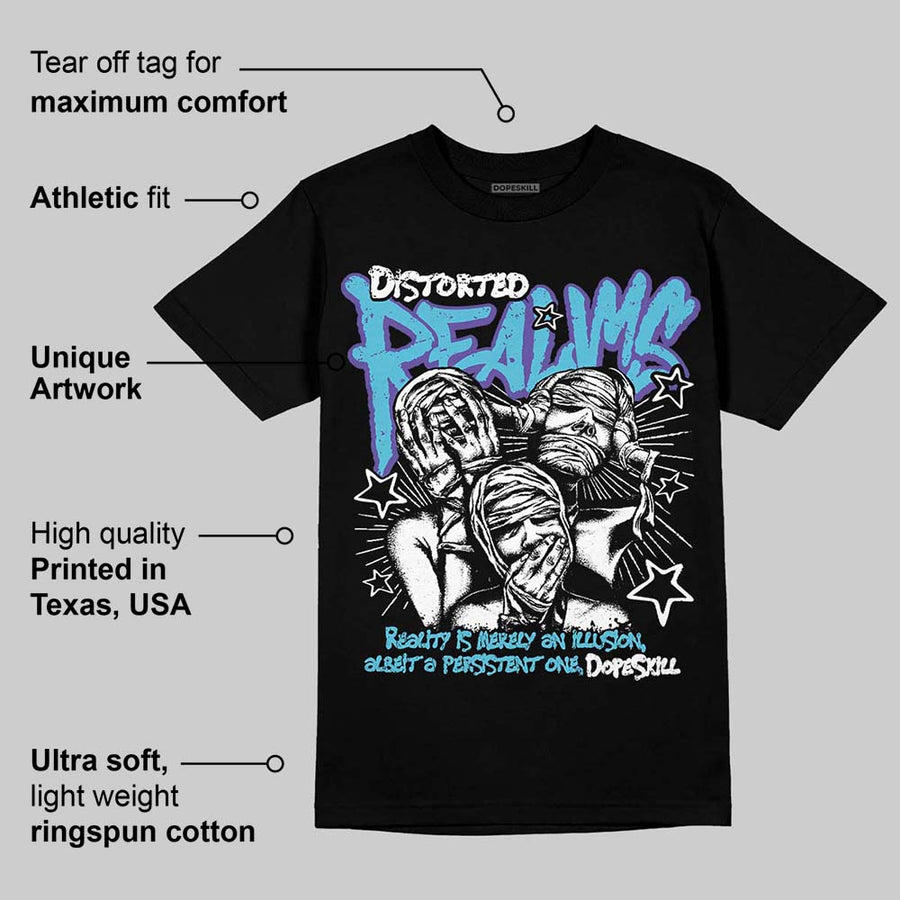 Aqua 8s DopeSkill T-Shirt Distorted Realms Graphic