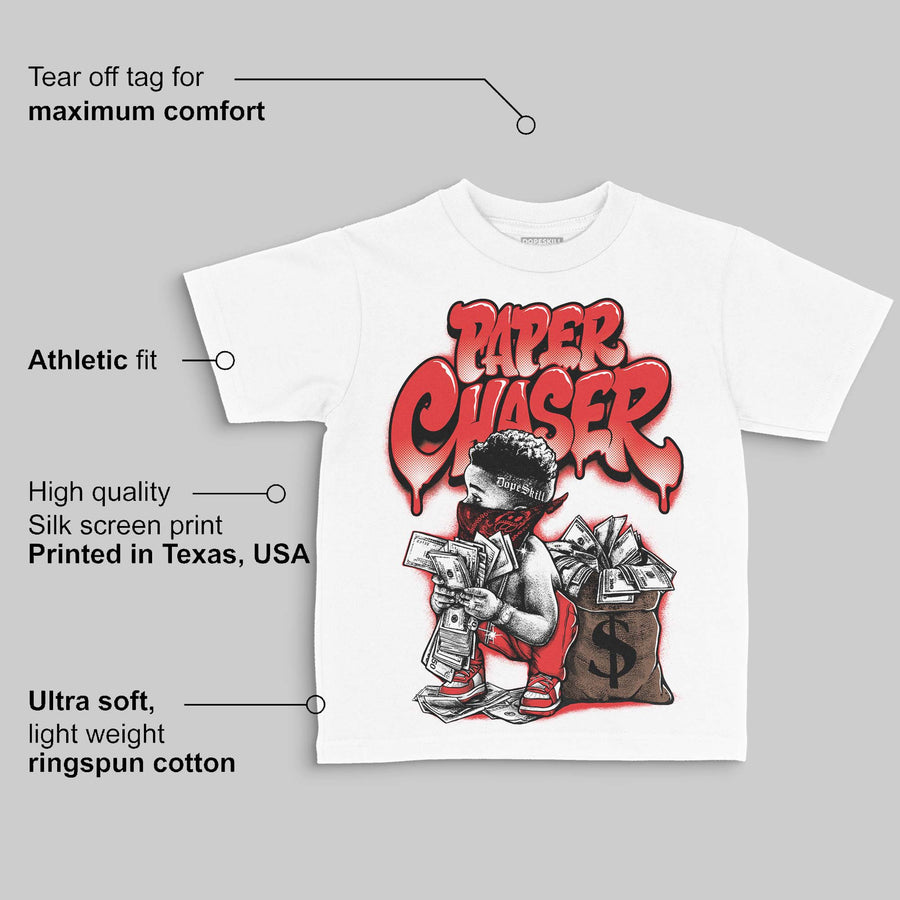AJ 13 Chicago True Red Cherry DopeSkill Toddler Kids T-shirt Paper Chaser Boy Graphic