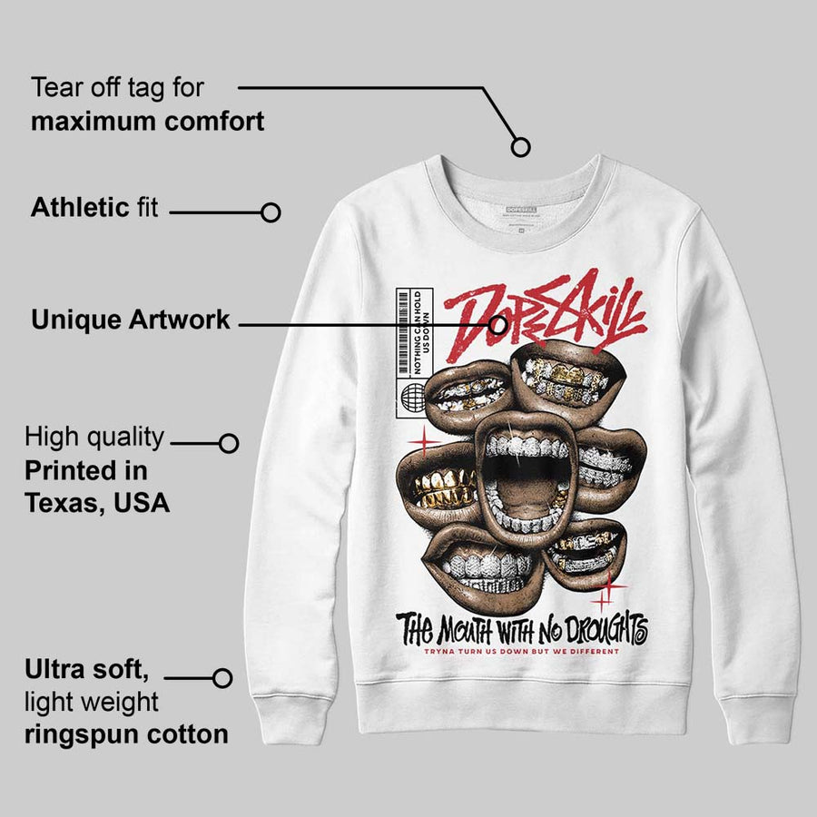 Flight Club 4s DopeSkill Sweatshirt The Mouth With No Droughts Graphic