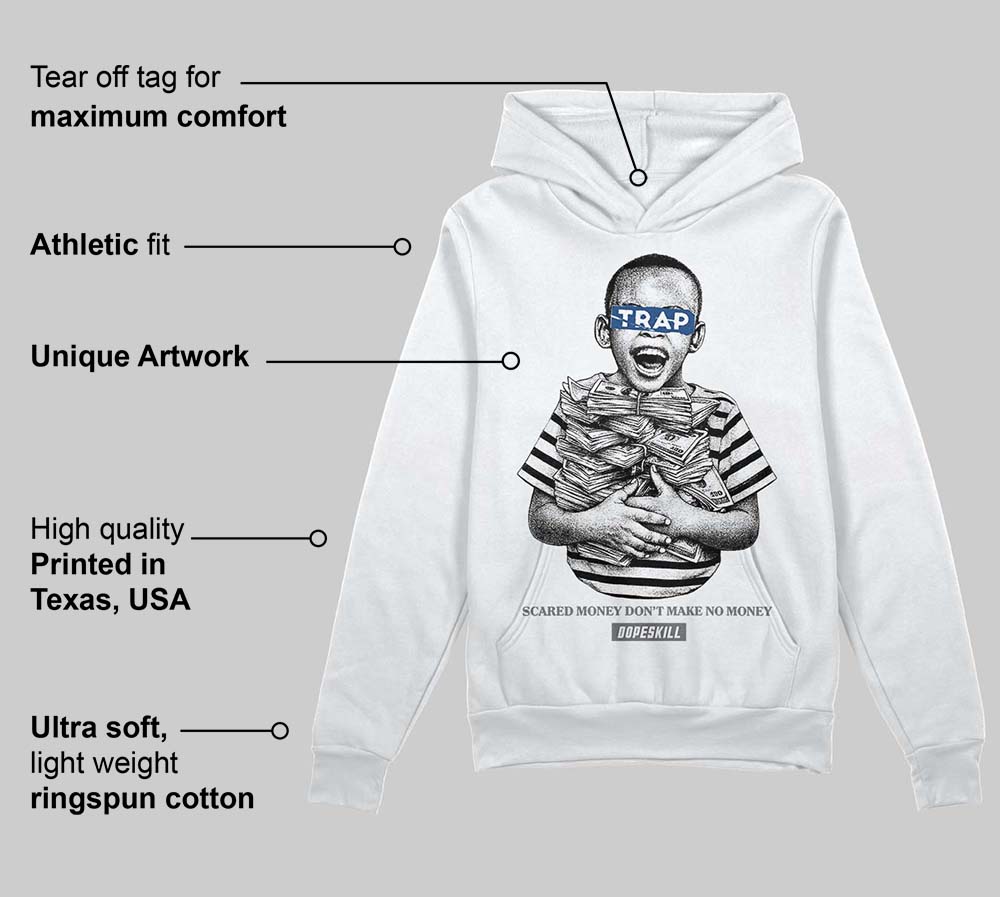 Flint Grey 9s DopeSkill Hoodie Sweatshirt Scared Money Don't Make No Money Graphic