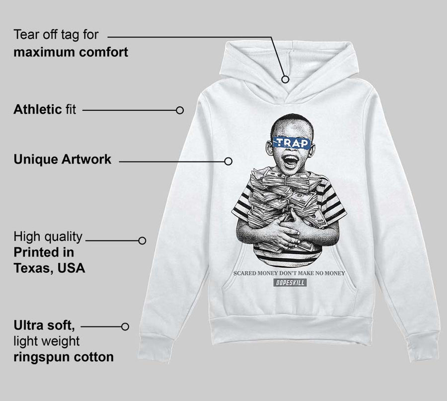 Flint Grey 9s DopeSkill Hoodie Sweatshirt Scared Money Don't Make No Money Graphic