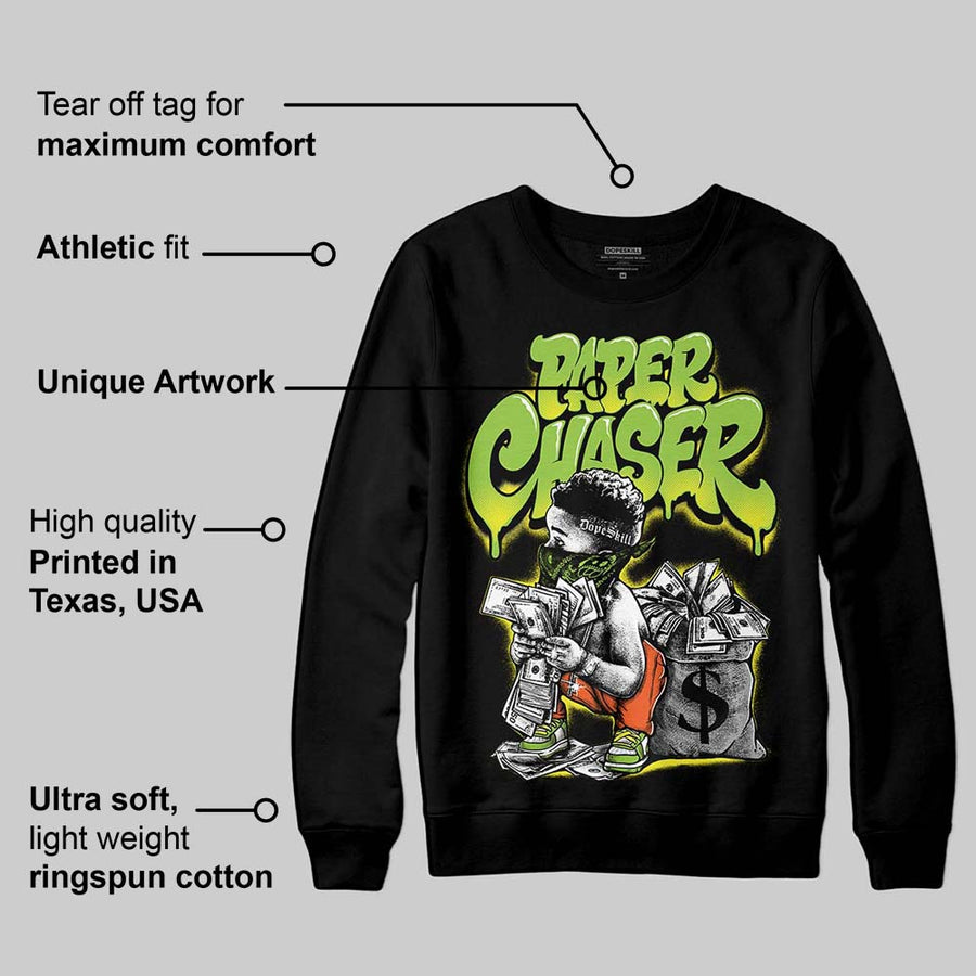 Neon Green 'Paper Chaser Boy' DopeSkill Graphic Sweatshirt