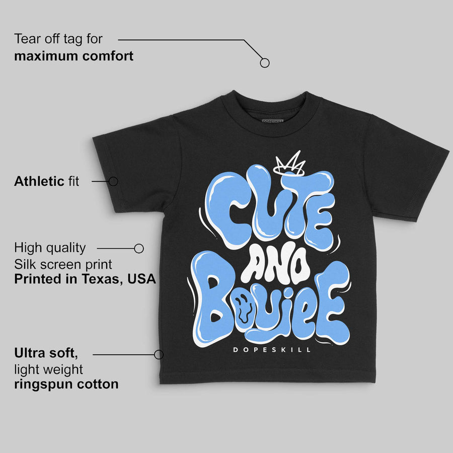 Black University Blue 5s DopeSkill Toddler Kids T-shirt Cute and Boujee Graphic