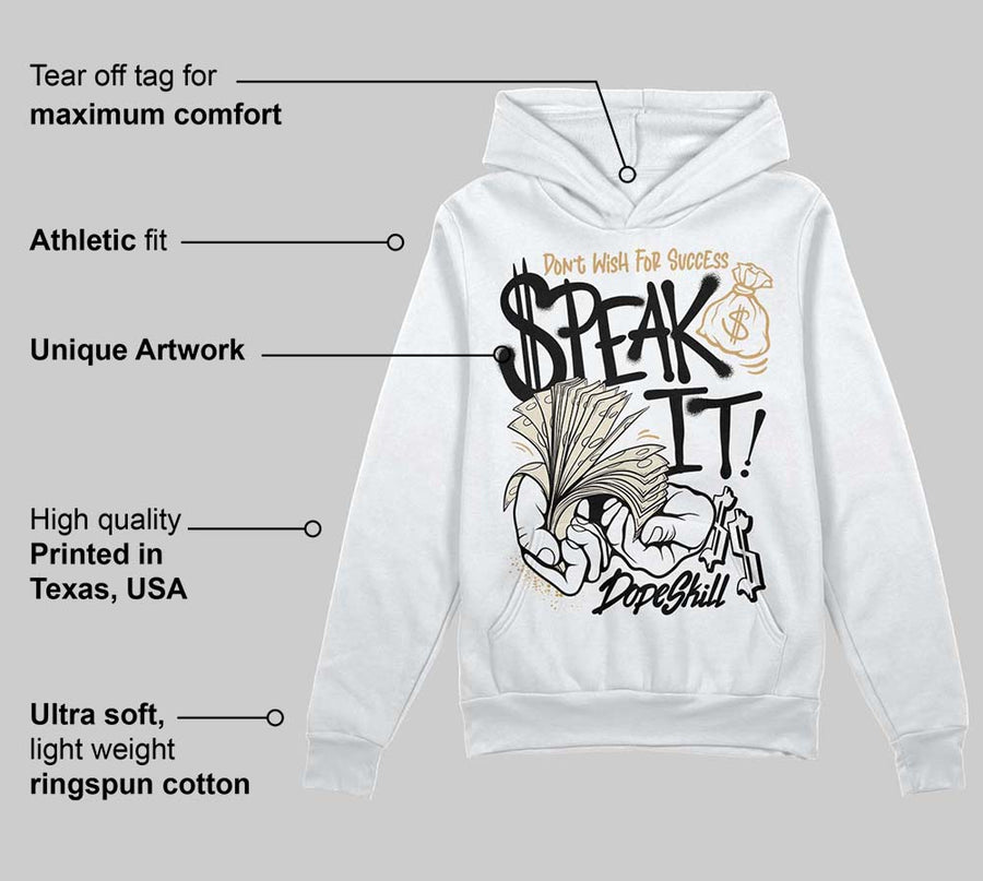 Reverse Metallic 5s DopeSkill Hoodie Sweatshirt Speak It Graphic