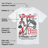 Fire Red “Black Tongue” 5s DopeSkill T-Shirt Broken Bones Graphic