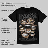 Black Cat 4s DopeSkill T-Shirt The Mouth With No Droughts Graphic