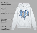 University Blue 5s DopeSkill Hoodie Sweatshirt Slime Drip Heart Graphic