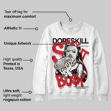 Fire Red “Black Tongue” 5s DopeSkill Sweatshirt Stay It Busy Graphic