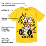Yellow Ochre 6s DopeSkill Yellow T-shirt Smile Through The Pain Graphic