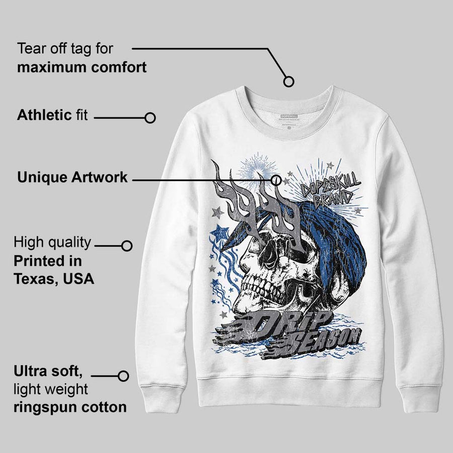 Flint Grey 9s DopeSkill Sweatshirt Drip Season Graphic