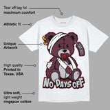 Burgundy 5s DopeSkill T-Shirt Hurt Bear Graphic