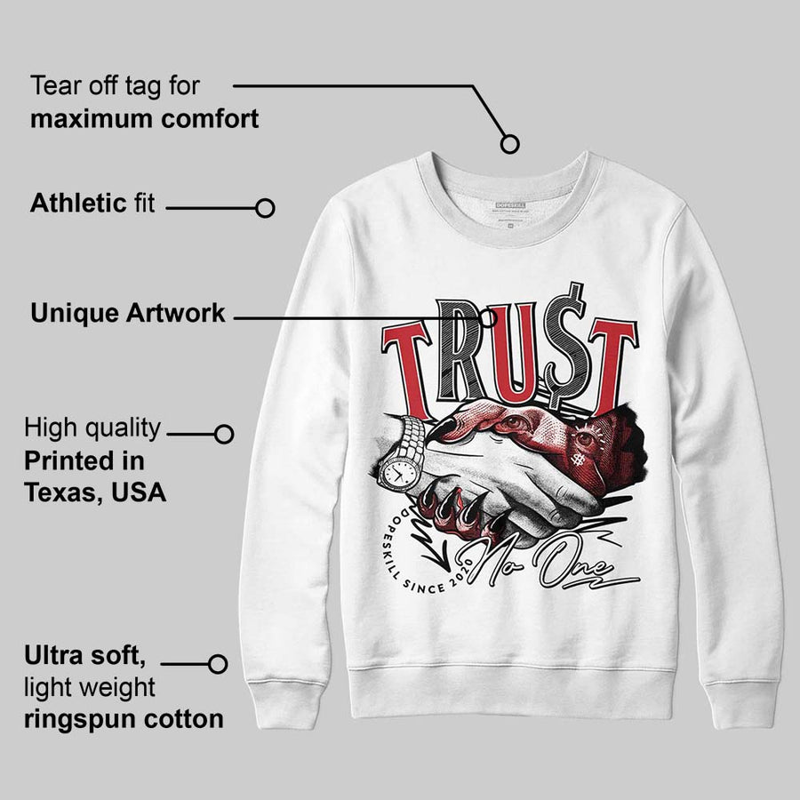 Fire Red “Black Tongue” 5s DopeSkill Sweatshirt Trust No One Graphic