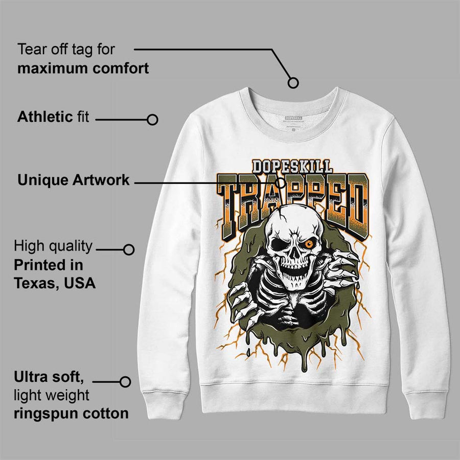 Olive 5s DopeSkill Sweatshirt Trapped Halloween Graphic