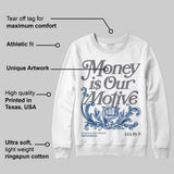 Flint Grey 9s DopeSkill Sweatshirt Money Is Our Motive Typo Graphic